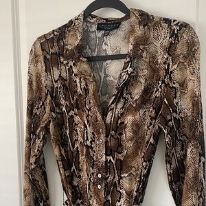 Laundry by Shelli Segal Snake Print Shirt Dress
